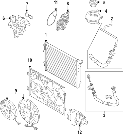 Radiator & Components for 2019 Audi Q3 #0
