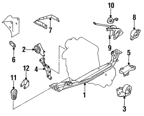 Engine & Trans Mounting for 1993 Nissan NX #0