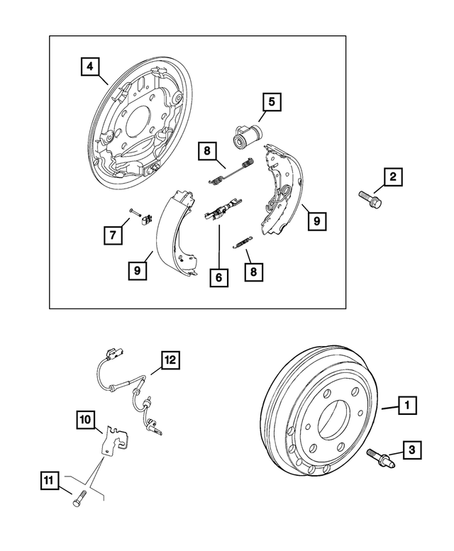 68719158AA - Brakes: Brake Mounting Bolt for Mopar Image