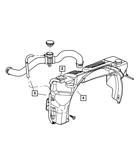 Tank, Coolant Engine for 2004 Dodge Dakota #0