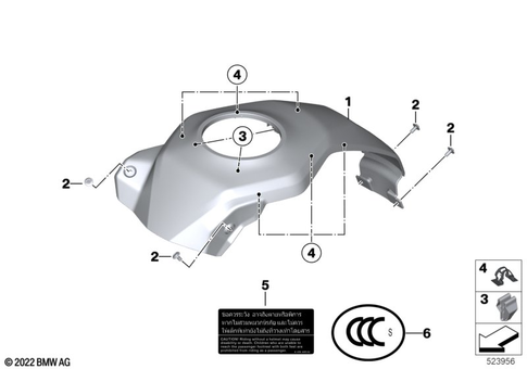 Motorcycle Trim Section, Windshield for 2020 BMW-Motorrad F 900 XR #7