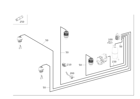 Line Routing for Air Suspension for 2016 Mercedes-Benz CLS63 AMG S #0
