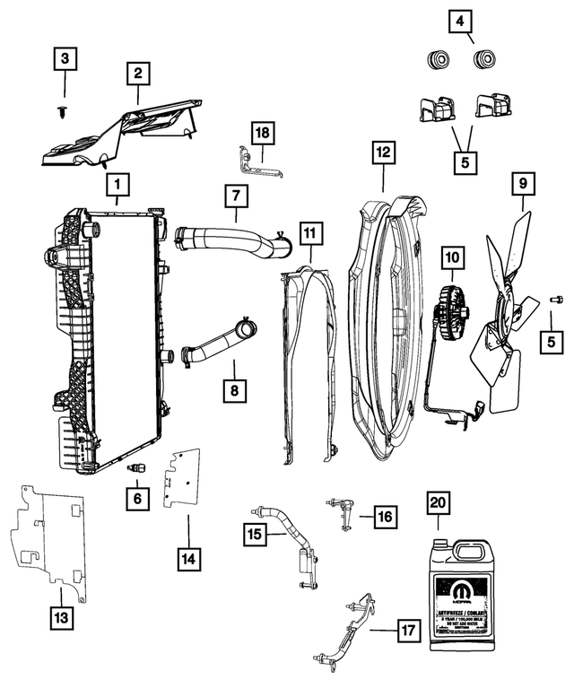 68153921AA - Cooling: Coolant Antifreeze for Mopar Image image