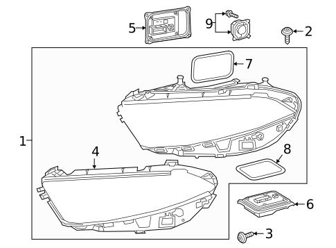 Headlamp Components for 2021 Mercedes-Benz CLA45 AMG #1