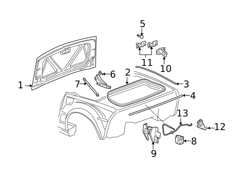 Lid & Components for 2009 Chevrolet Corvette #0