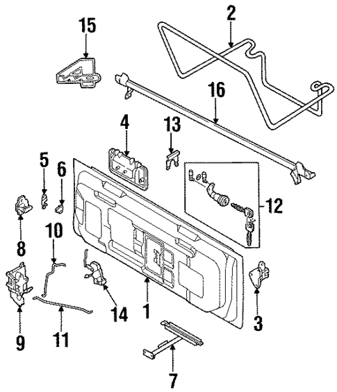 Exterior Trim - Tail Gate for 2001 Isuzu Rodeo Sport #0