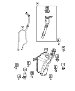 68351570AD - Electrical: Washer Reservoir Filler Neck for Jeep: Gladiator, Wrangler Image