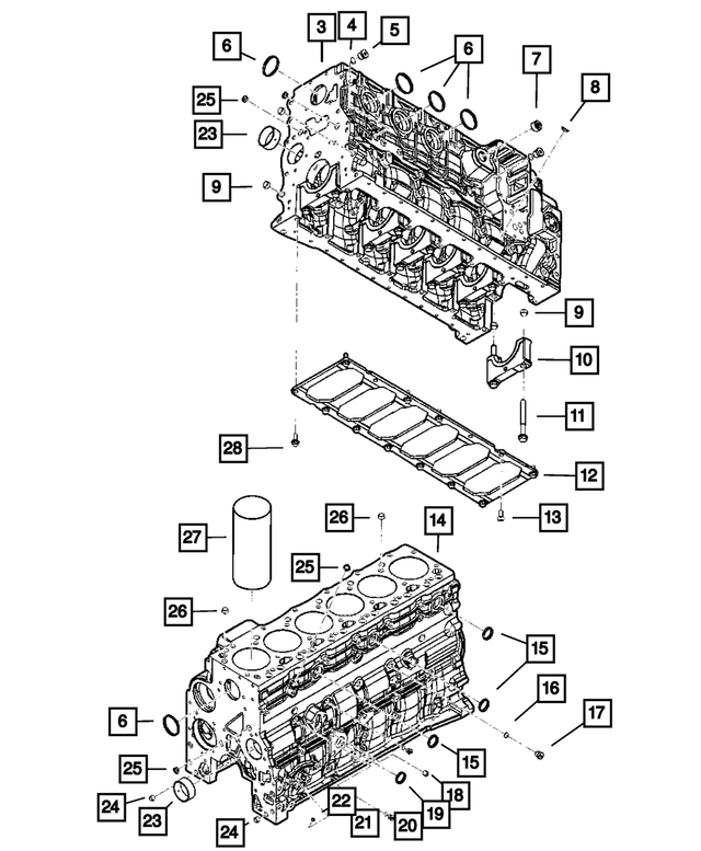 5093059AA - Engine 5.9L Six Cylinder (Diesel): Block Hardware Kit for Mopar Image image