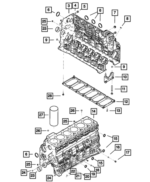 Cylinder Block for 2007 Dodge Ram 3500 #0