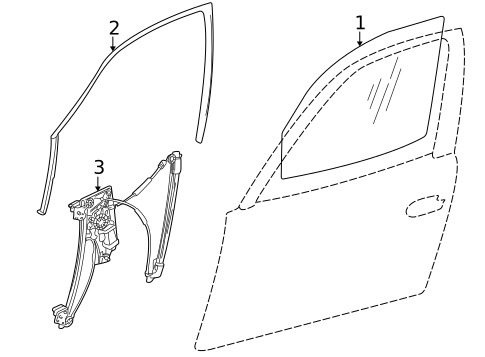 Glass - Front Door for 1997 BMW 750iL #0