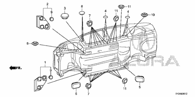Grommet (Lower) for 2020 Acura RLX #0