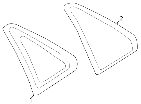 Glass & Hardware for 2000 Volvo S70 #0