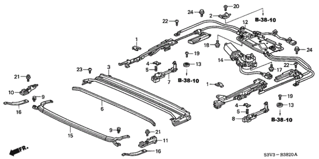 Roof Slide Components for 2005 Acura MDX #0