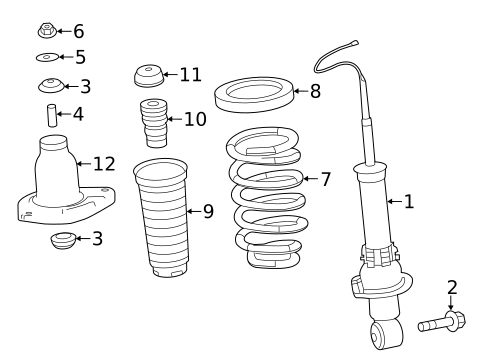 Shocks & Components for 2018 Acura MDX #1