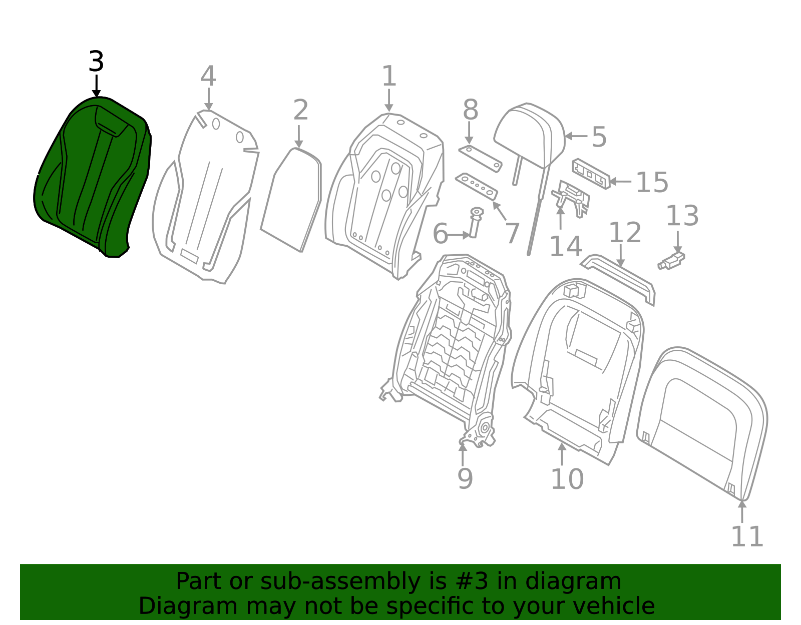 Seat Back Cover - BMW (52-10-7-215-908)