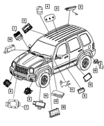 56044713AB - : Tire Pressure Trigger, Front Left for Mopar Image