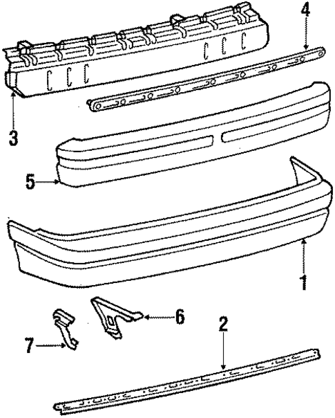 Bumper Assembly - Rear for 1989 Toyota Tercel #0
