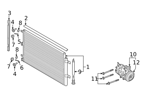 A/C Clutch & Compressor for 2022 Ford Expedition #0