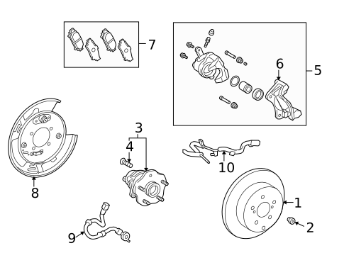 BOLD Auto Parts Parking Brake Shoe Set – For Lexus RX350 & Toyota, With Spring Hardware Kit – BAPB851