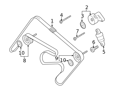 Belts & Pulleys for 2013 Porsche Cayenne #0