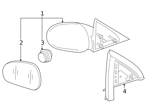 Outside Mirrors for 2006 Mercury Mariner #1