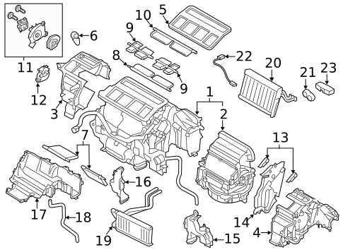 Evaporator & Heater Components for 2016 Subaru Legacy #0