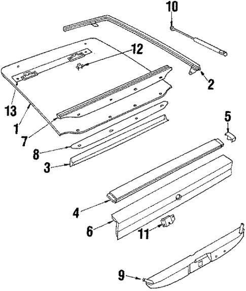 Liftgate for 1984 Oldsmobile Firenza #1