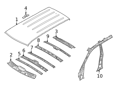 Roof & Components for 2009 Kia Borrego #1