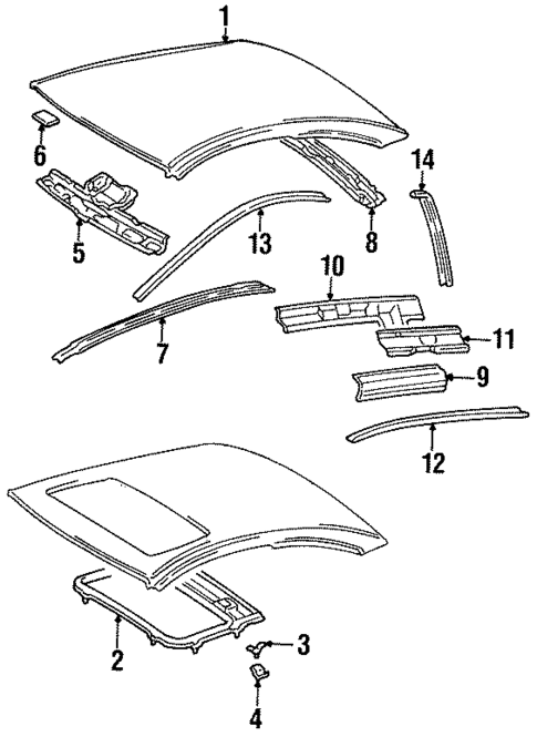 Roof & Components for 1997 Toyota Celica #0