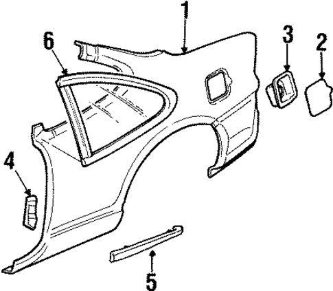 Quarter Panel & Components for 1997 Pontiac Grand Prix #1