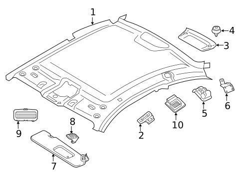 Interior Trim - Roof for 2016 BMW M6 #1