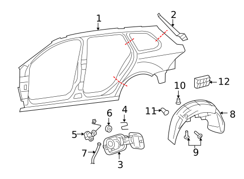 Quarter Panel & Components for 2012 Volkswagen Jetta #1