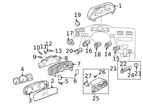 Switches for 1999 Mazda 626 #1