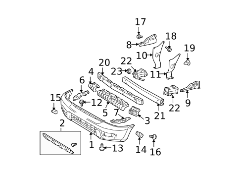 Bumper & Components - Front for 2005 Toyota 4Runner #0