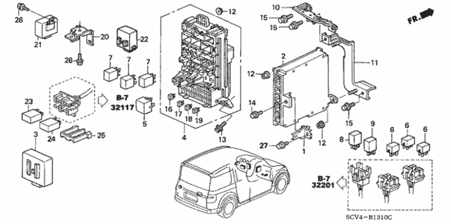 Control Unit (Cabin) for 2005 Honda Element #0