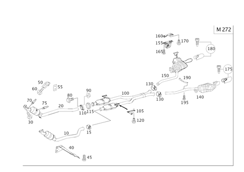 Exhaust System Used on Six-Cylinder Gasoline Vehicles for 2011 Mercedes-Benz R350 #0