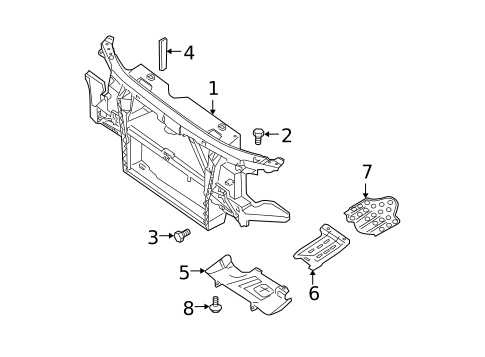 Radiator Support for 2013 Nissan Armada #0