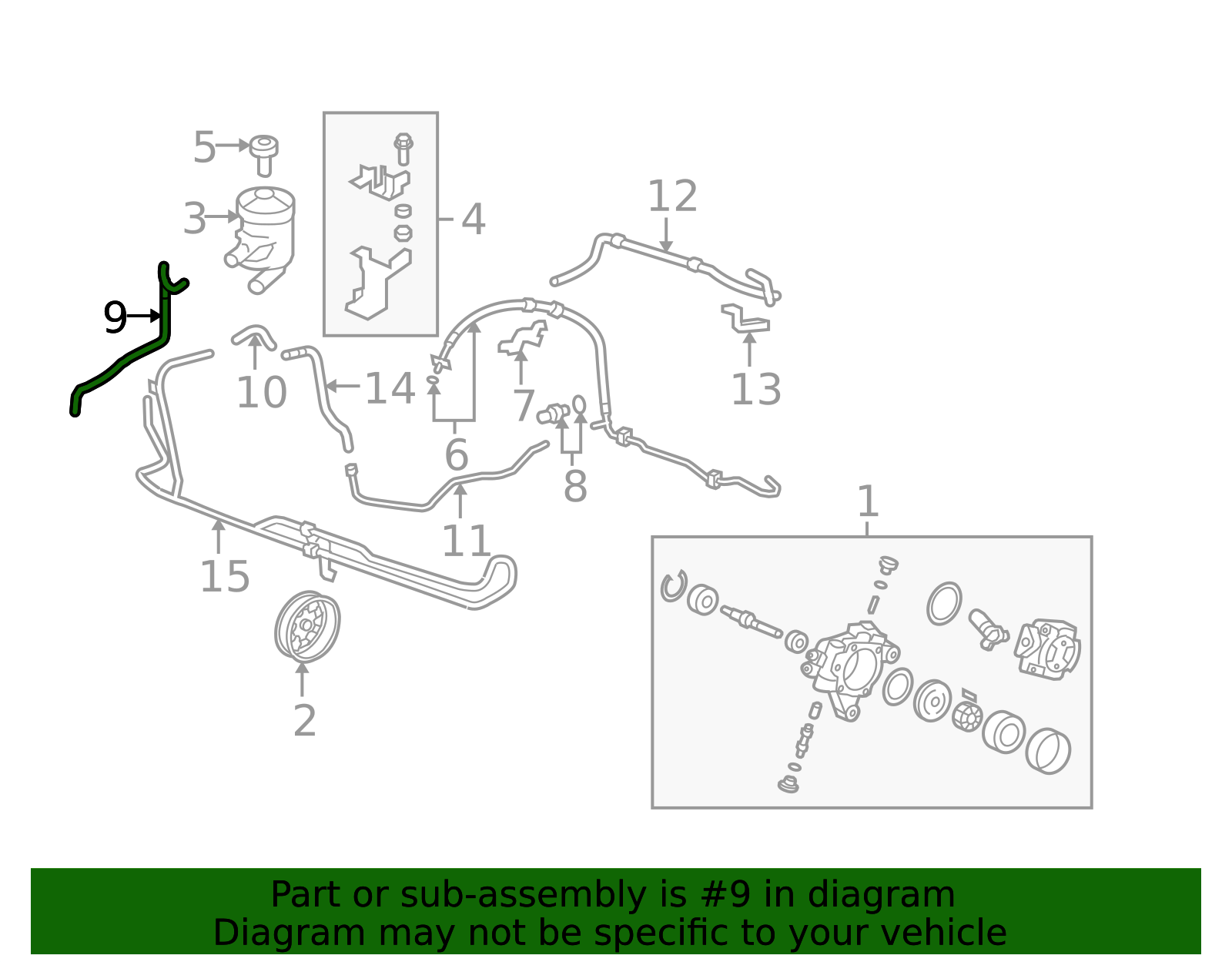 2007-2011 Honda CR-V Power Steering Return Hose 53733-SXS-A01