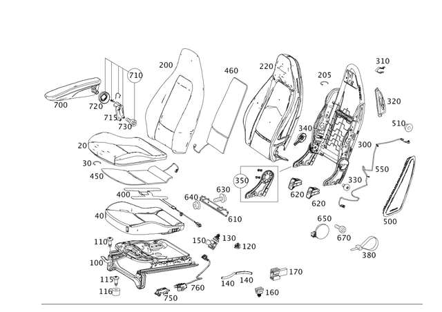 4519140600 - : Padding, Front Seat Backr for Smart: Fortwo Image