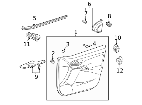 Front Door for 2009 Pontiac Vibe #1