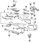 F3LY63045A36D - Body: Console Assembly for Lincoln: Mark VIII Image