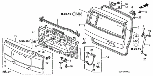 Tailgate for 2005 Honda Element #0