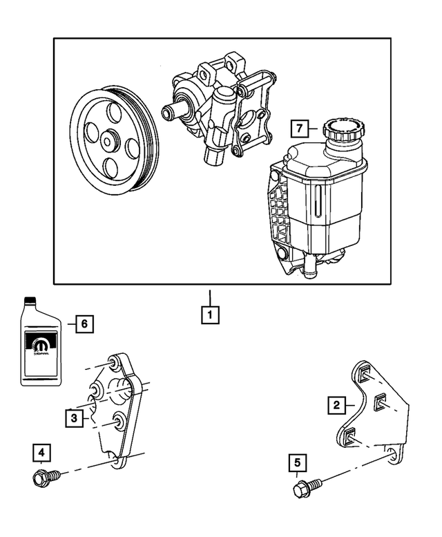 R8070908AE - Steering: Power Steering Pump, Remanufactured for Mopar Image