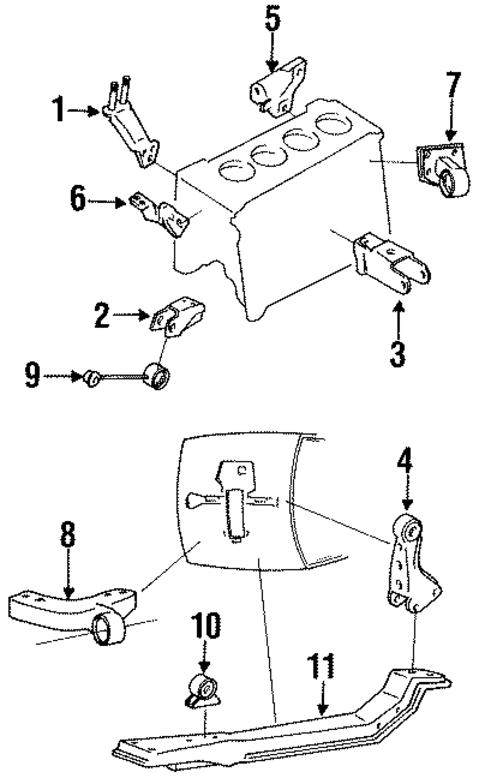 Engine Mounting for 1991 Hyundai Scoupe #0