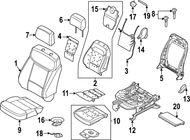 NL3Z1564417GG - : Seat Back Cover for Ford: F-150 Lightning Image