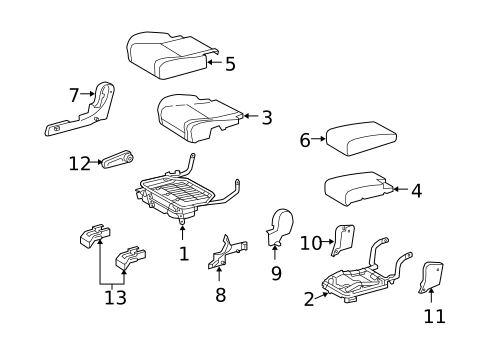 Rear Seat Components for 2012 Lexus RX350 #4