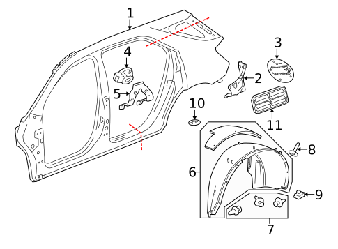 Quarter Panel & Components for 2016 Chevrolet Equinox #0