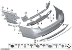 51129464222 - : Trim Strip, Bumper, Rear for BMW Image