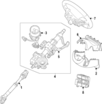 56390BE030 - Steering: Steering Column for Hyundai: Kona, Kona Electric Image