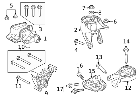 Engine & Trans Mounting for 2017 Ram ProMaster 2500 #0